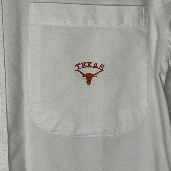 Thomas Bros Texas Longhorns Shirt Men’s Small White Short Sleeve Button Up - Picture 5 of 11